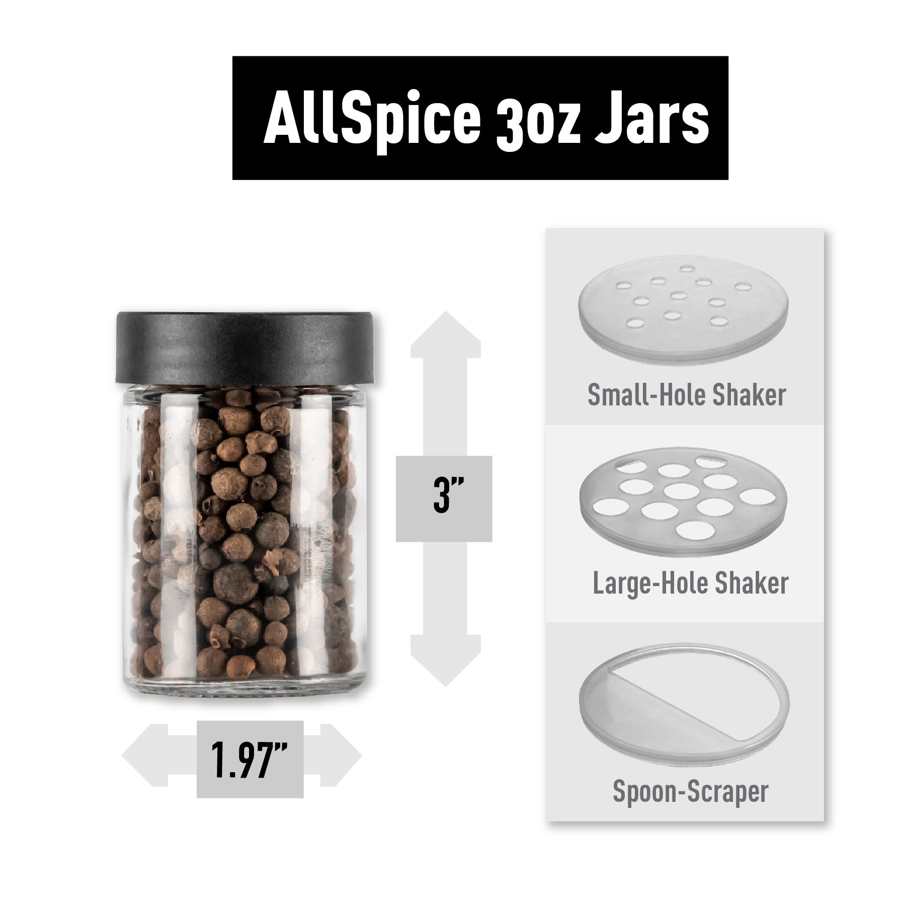 3oz Spice Jars - 18-Pack – HausLogic